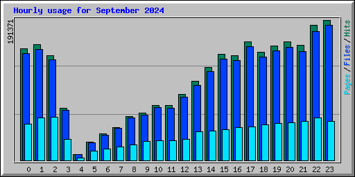 Hourly usage for September 2024