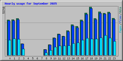 Hourly usage for September 2025