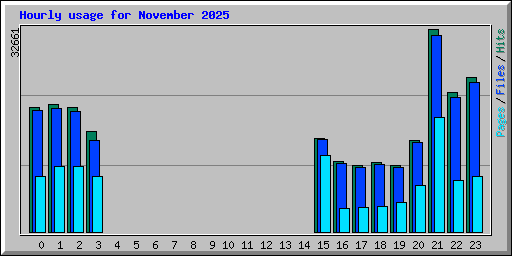 Hourly usage for November 2025
